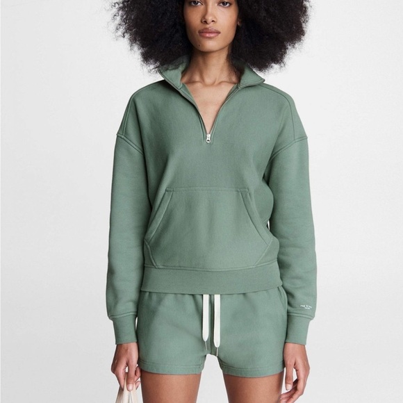 RAG AND BONE City Half Zip Terry Pullover - Picture 2 of 12